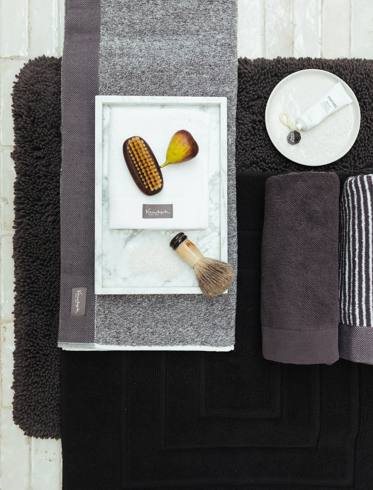 HOME UNI badlaken | off black