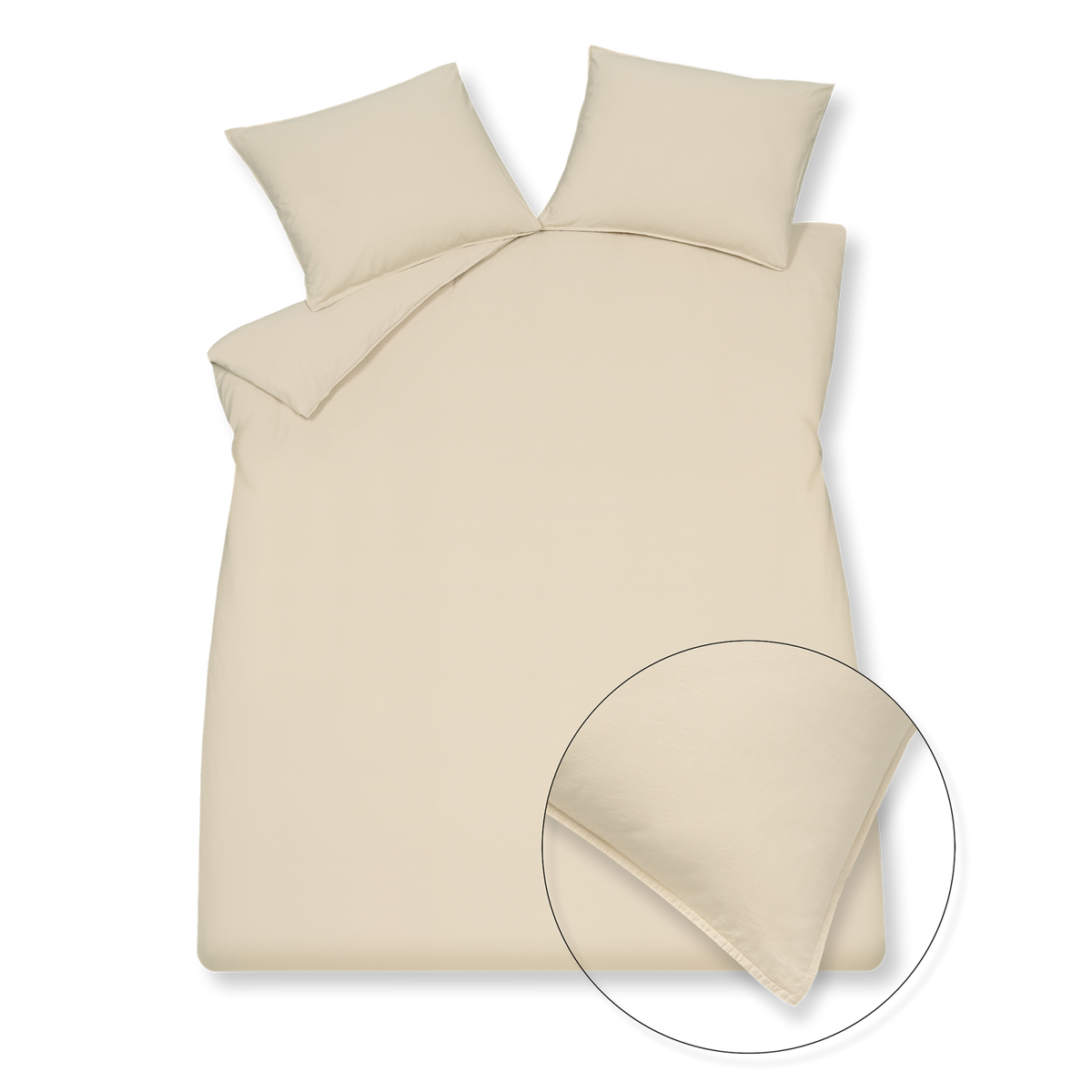 WASHED COTTON dekbedovertrek XL | cream tan