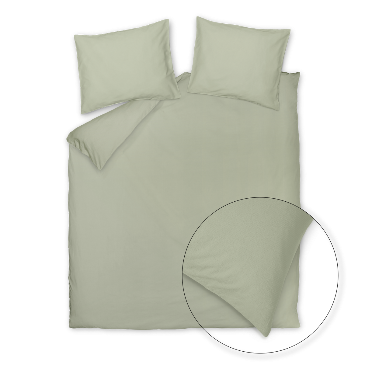 Cotton Breeze dekbedovertrekset | smoke green