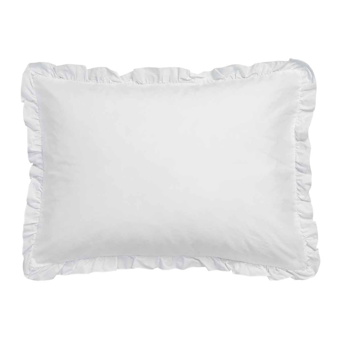 PURE 83 percale ruffle 40x55 sierkussensloop | white