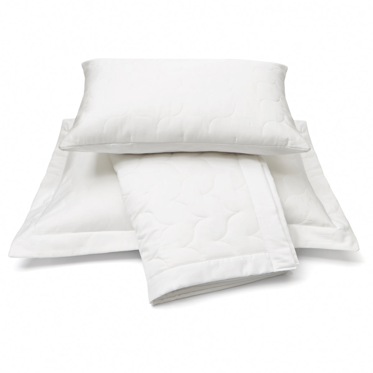 SATIN BEDSPREAD | white